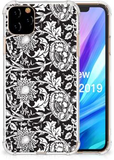 B2Ctelecom iPhone 11 Pro Max Case Black Flowers