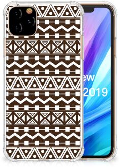 B2Ctelecom iPhone 11 Pro Max Doorzichtige Silicone Hoesje Aztec Bruin