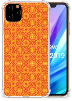 B2Ctelecom iPhone 11 Pro Max Doorzichtige Silicone Hoesje Batik Orange