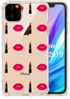 B2Ctelecom iPhone 11 Pro Max Doorzichtige Silicone Hoesje Lipstick Kiss