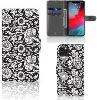 B2Ctelecom iPhone 11 Pro Max Hoesje Black Flowers