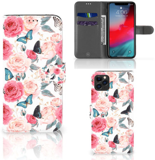 B2Ctelecom iPhone 11 Pro Max Hoesje Butterfly Roses