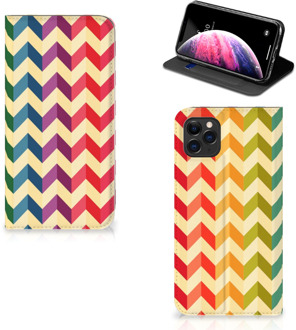 B2Ctelecom iPhone 11 Pro Max Hoesje met Magneet Zigzag Color