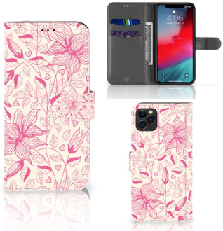 B2Ctelecom iPhone 11 Pro Max Hoesje Pink Flowers