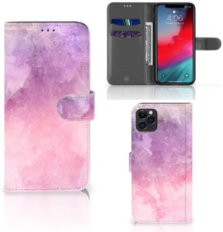 B2Ctelecom iPhone 11 Pro Max Hoesje Pink Purple Paint