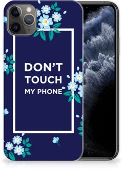 B2Ctelecom iPhone 11 Pro Max Silicone-hoesje Flowers Blue DTMP