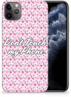 B2Ctelecom iPhone 11 Pro Max Silicone-hoesje Flowers Pink DTMP