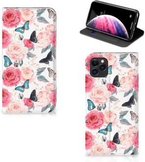 B2Ctelecom iPhone 11 Pro Max Smart Cover Butterfly Roses