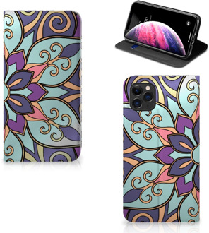 B2Ctelecom iPhone 11 Pro Max Smart Cover Purple Flower