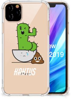 B2Ctelecom iPhone 11 Pro Max Stevige Bumper Hoesje Cactus Poo