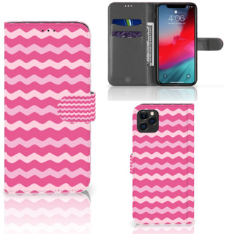 B2Ctelecom iPhone 11 Pro Max Telefoon Hoesje Waves Pink