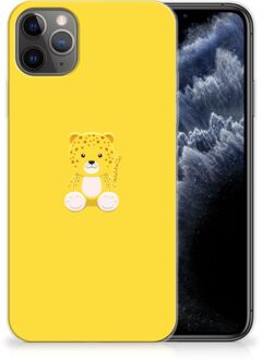 B2Ctelecom iPhone 11 Pro Max Telefoonhoesje met Naam Baby Leopard