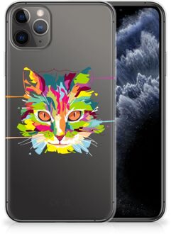 B2Ctelecom iPhone 11 Pro Max Telefoonhoesje met Naam Cat Color