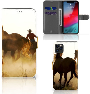 B2Ctelecom iPhone 11 Pro Max Telefoonhoesje met Pasjes Design Cowboy