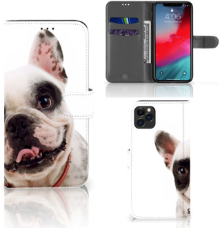 B2Ctelecom iPhone 11 Pro Max Telefoonhoesje met Pasjes Franse Bulldog