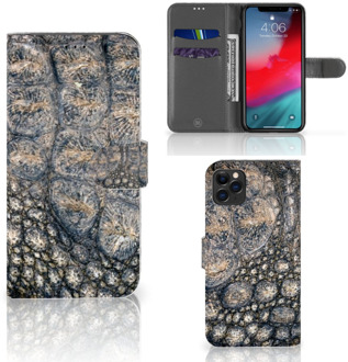 B2Ctelecom iPhone 11 Pro Max Telefoonhoesje met Pasjes Krokodillenprint