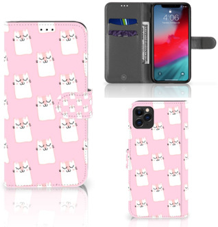 B2Ctelecom iPhone 11 Pro Max Telefoonhoesje met Pasjes Sleeping Cats