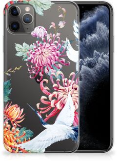 B2Ctelecom iPhone 11 Pro Max TPU Hoesje Bird Flowers