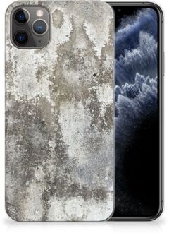 B2Ctelecom iPhone 11 Pro Max TPU Siliconen Hoesje Beton Print