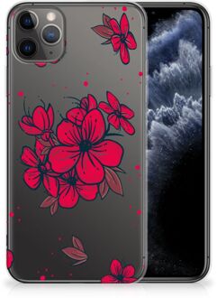 B2Ctelecom iPhone 11 Pro Max TPU Siliconen Hoesje Blossom Rood