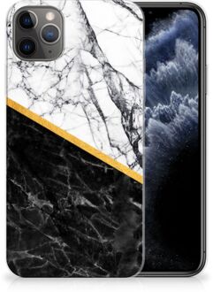 B2Ctelecom iPhone 11 Pro Max TPU Siliconen Hoesje Marble White Black