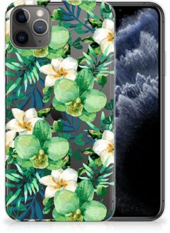 B2Ctelecom iPhone 11 Pro Max TPU Siliconen Hoesje Orchidee Groen