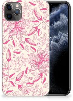 B2Ctelecom iPhone 11 Pro Max TPU Siliconen Hoesje Pink Flowers