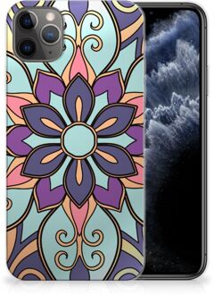 B2Ctelecom iPhone 11 Pro Max TPU Siliconen Hoesje Purple Flower