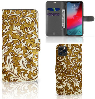 B2Ctelecom iPhone 11 Pro Max Wallet Case Barok Goud