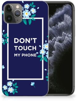 B2Ctelecom iPhone 11 Pro Silicone-hoesje Flowers Blue DTMP