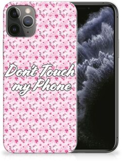 B2Ctelecom iPhone 11 Pro Silicone-hoesje Flowers Pink DTMP