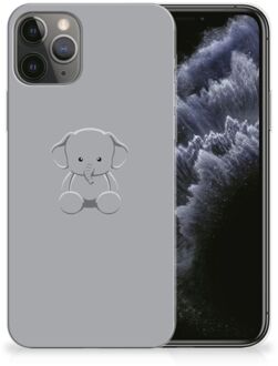 B2Ctelecom iPhone 11 Pro Telefoonhoesje met Naam Grijs Baby Olifant