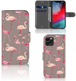 B2Ctelecom iPhone 11 Pro Telefoonhoesje met Pasjes Flamingo