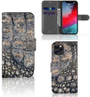 B2Ctelecom iPhone 11 Pro Telefoonhoesje met Pasjes Krokodillenprint