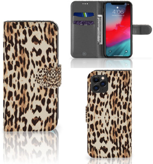 B2Ctelecom iPhone 11 Pro Telefoonhoesje met Pasjes Leopard