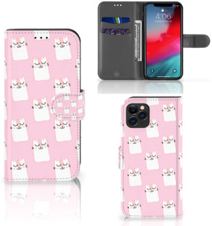 B2Ctelecom iPhone 11 Pro Telefoonhoesje met Pasjes Sleeping Cats