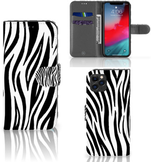 B2Ctelecom iPhone 11 Pro Telefoonhoesje met Pasjes Zebra