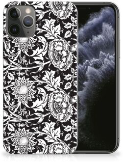 B2Ctelecom iPhone 11 Pro TPU Siliconen Hoesje Black Flowers