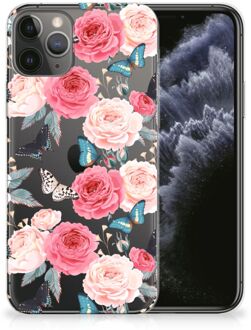 B2Ctelecom iPhone 11 Pro TPU Siliconen Hoesje Butterfly Roses