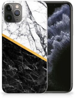 B2Ctelecom iPhone 11 Pro TPU Siliconen Hoesje Marble White Black