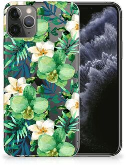 B2Ctelecom iPhone 11 Pro TPU Siliconen Hoesje Orchidee Groen