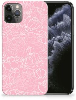 B2Ctelecom iPhone 11 Pro TPU Siliconen Hoesje White Flowers