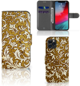 B2Ctelecom iPhone 11 Pro Wallet Case Barok Goud