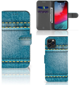 B2Ctelecom iPhone 11 Pro Wallet Case met Pasjes Jeans