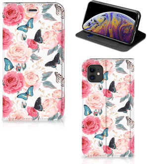 B2Ctelecom iPhone 11 Smart Cover Butterfly Roses