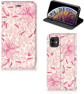 B2Ctelecom iPhone 11 Smart Cover Pink Flowers