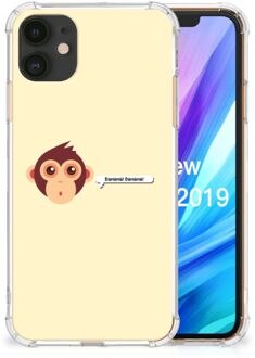 B2Ctelecom iPhone 11 Stevige Bumper Hoesje Monkey