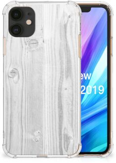 B2Ctelecom iPhone 11 Stevige Telefoonhoesje White Wood