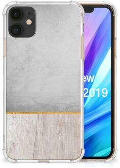 B2Ctelecom iPhone 11 Stevige Telefoonhoesje Wood Concrete