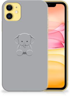 B2Ctelecom iPhone 11 Telefoonhoesje met Naam Grijs Baby Olifant